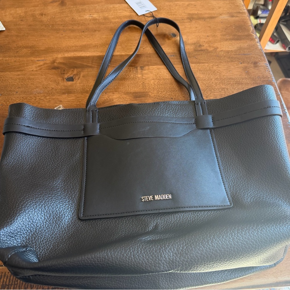 Steve Madden Black Tote Bag